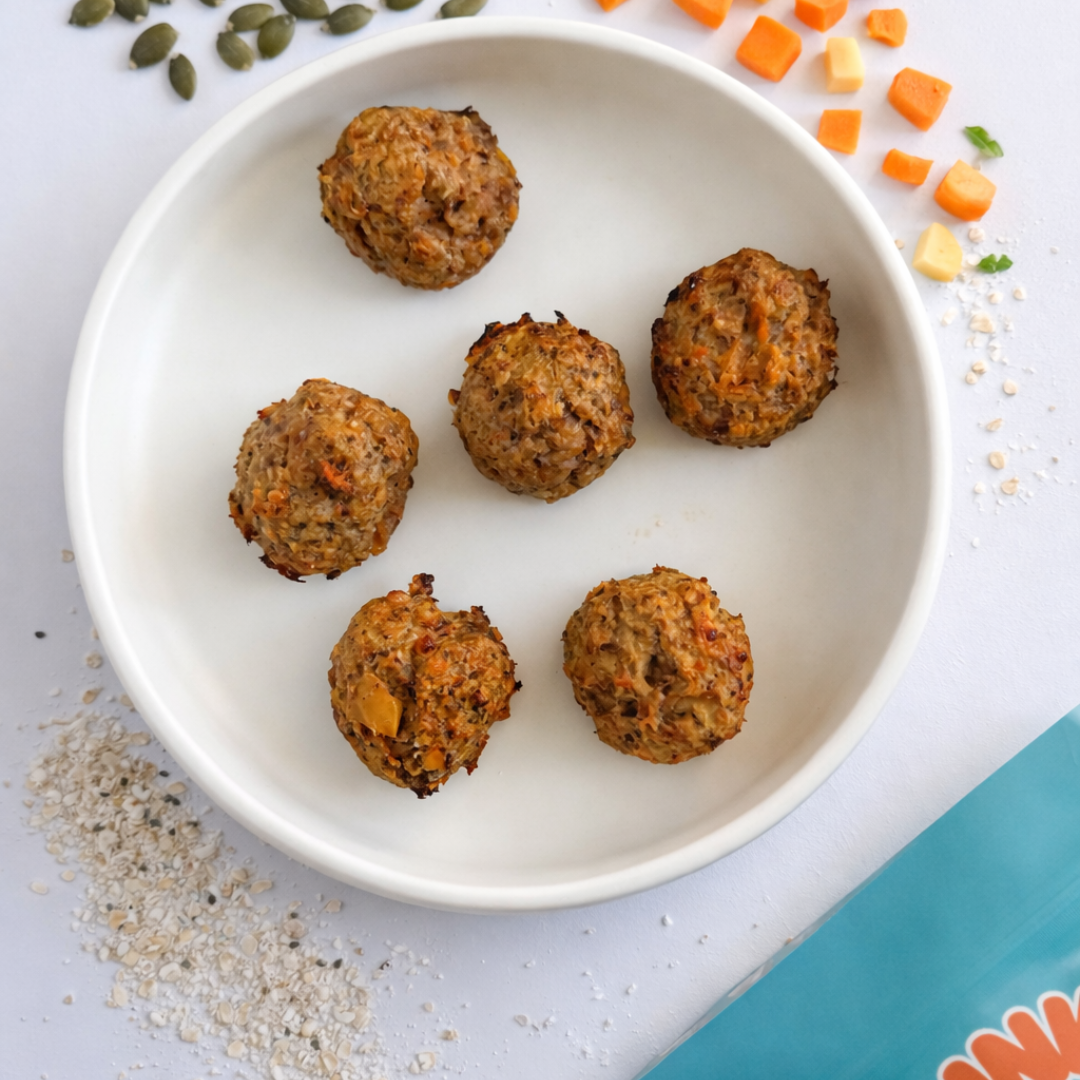 Boulettes de porc aux carottes & patates douces ( 6 unités)