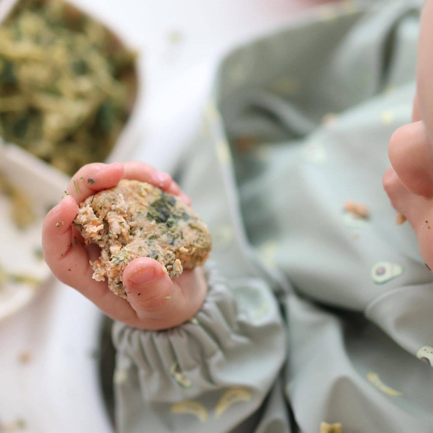Bouchées de saumon et nouilles aux légumes verts (2 portions de repas) 200g