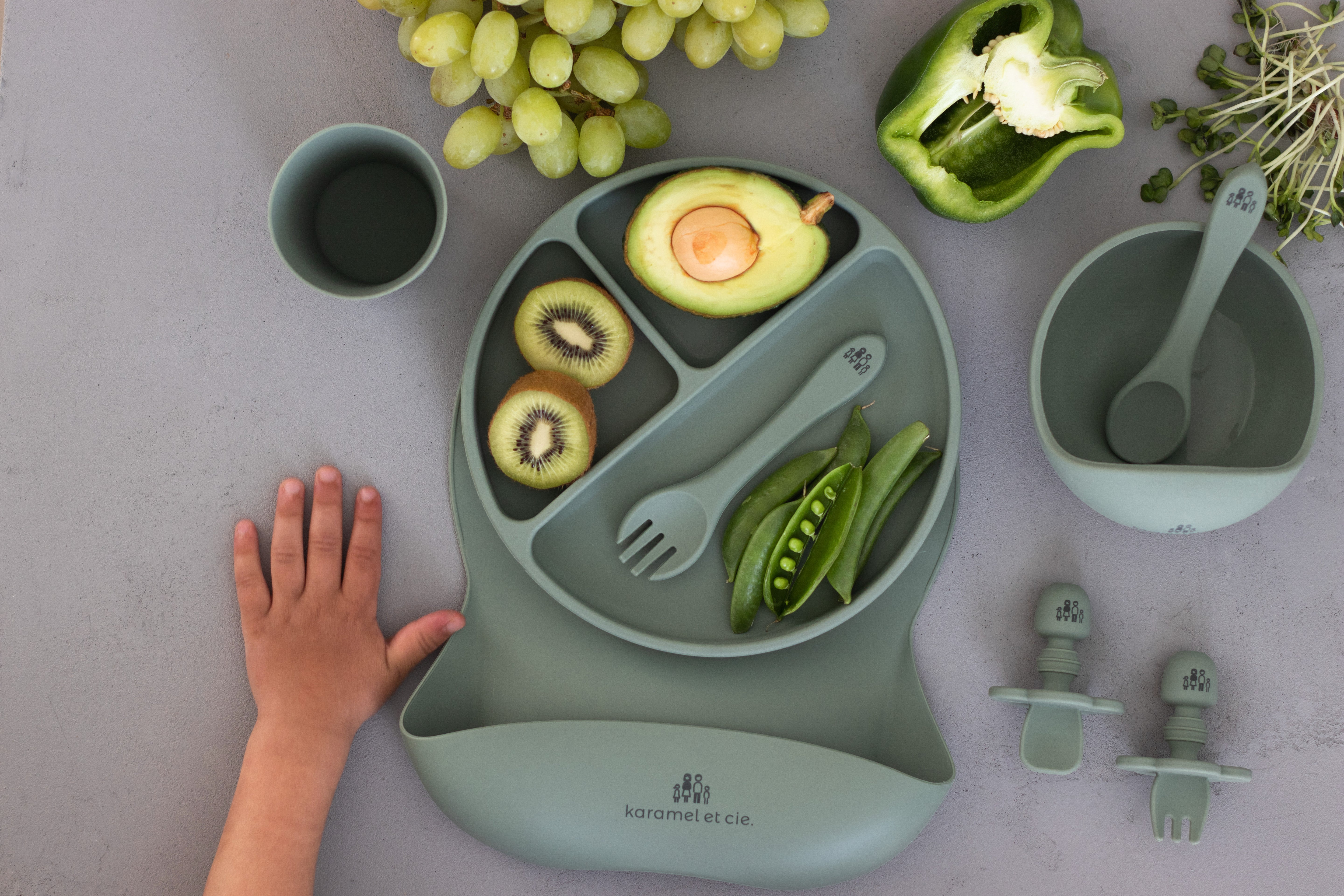 Coffret repas tout-en-un en silicone | 8 essentiels pour la DME