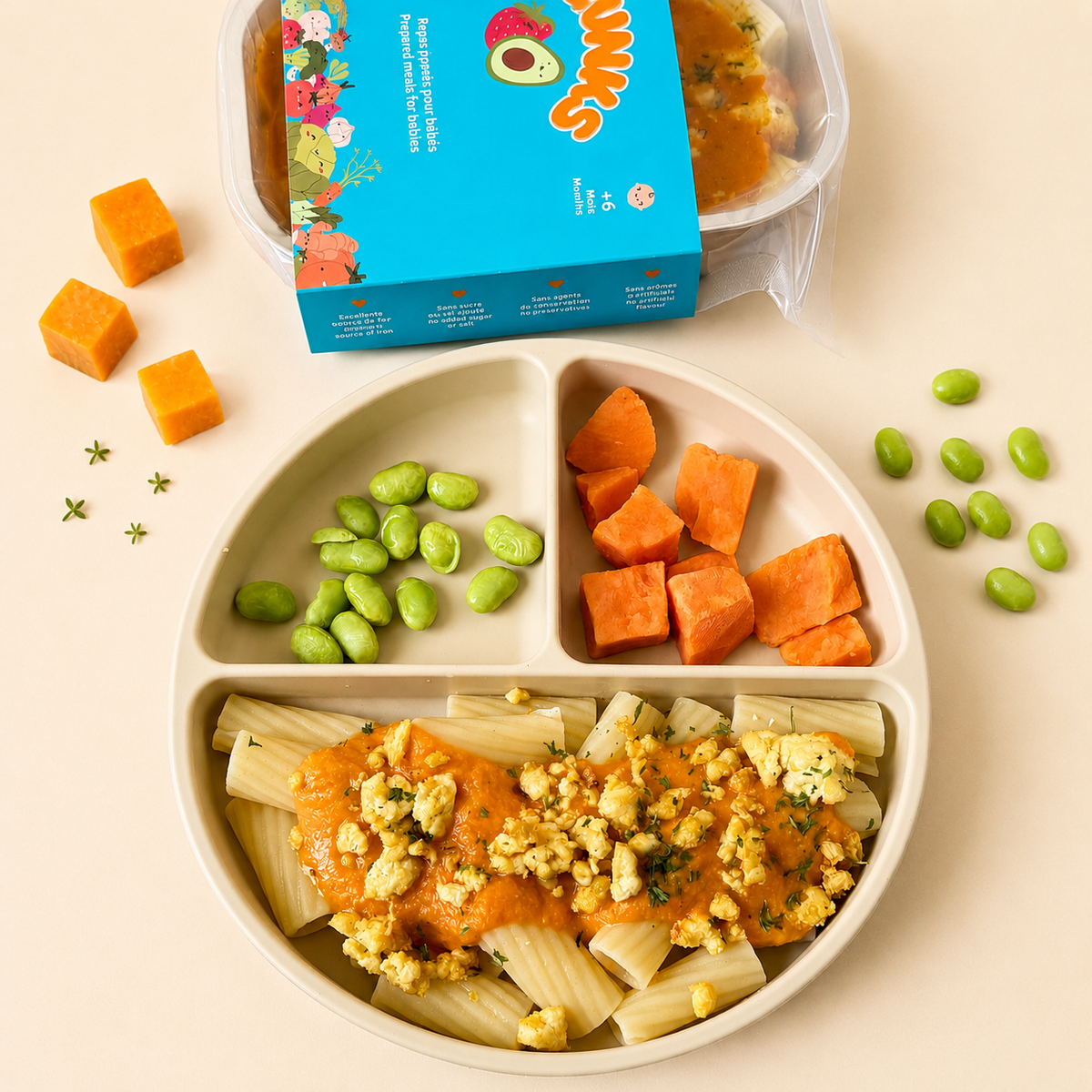 Rigatoni au tofu croustillant & légumes 🍂 — 200 g