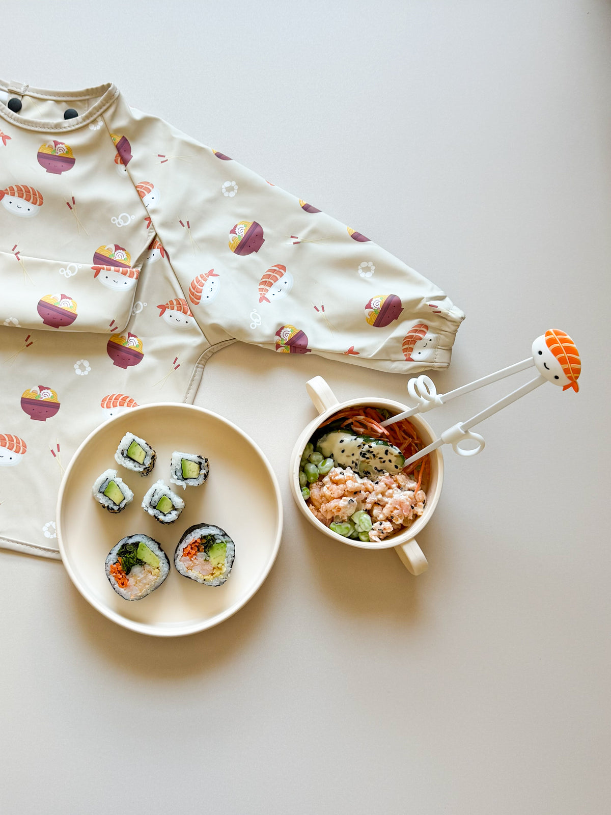 Bavoir Imperméable à Manches Longues BULLE x Miss Sushi