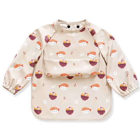 Bavoir Imperméable à Manches Longues BULLE x Miss Sushi
