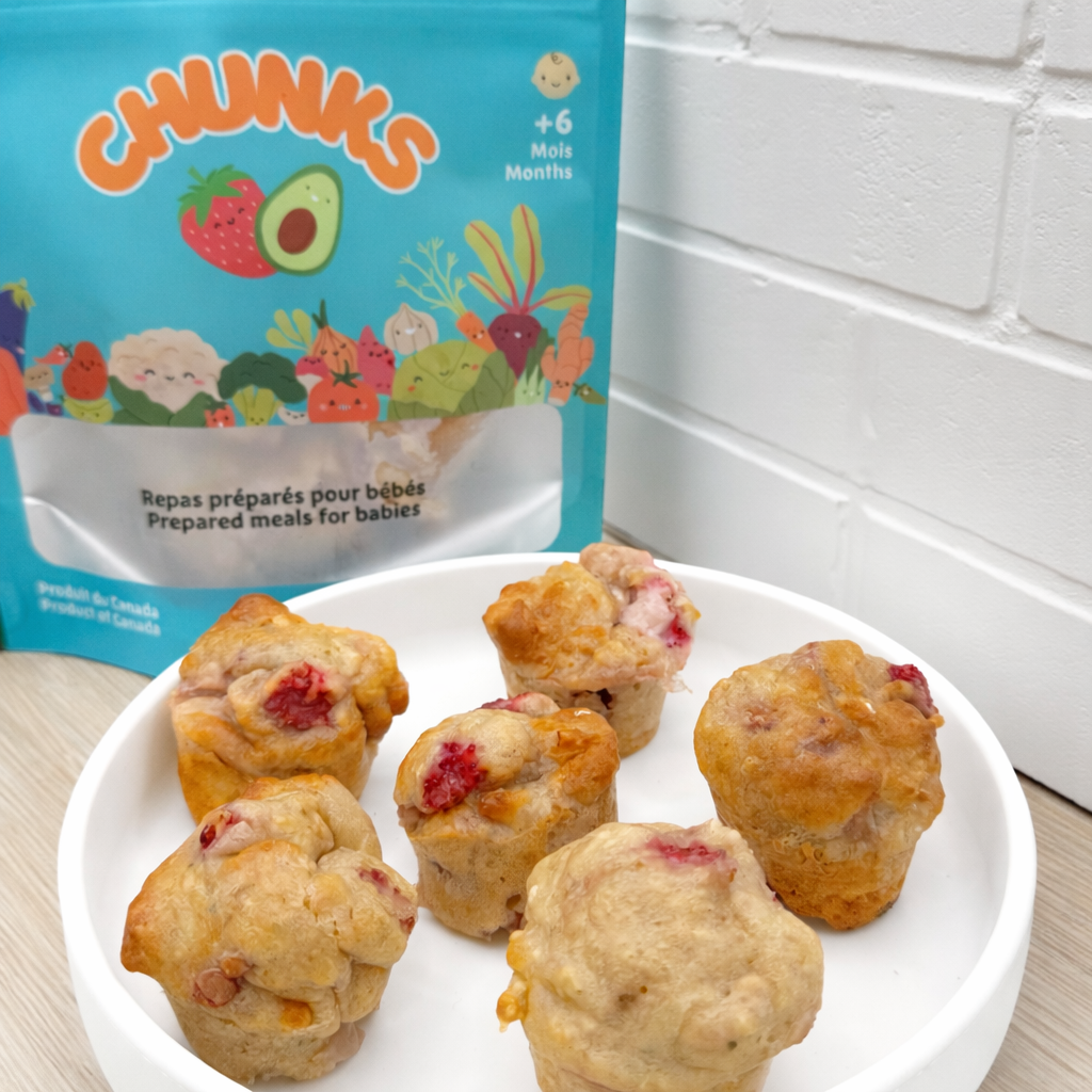 Mini muffins moelleux aux fraises