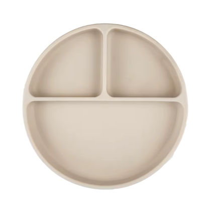 Silicone suction cup plate with compartments