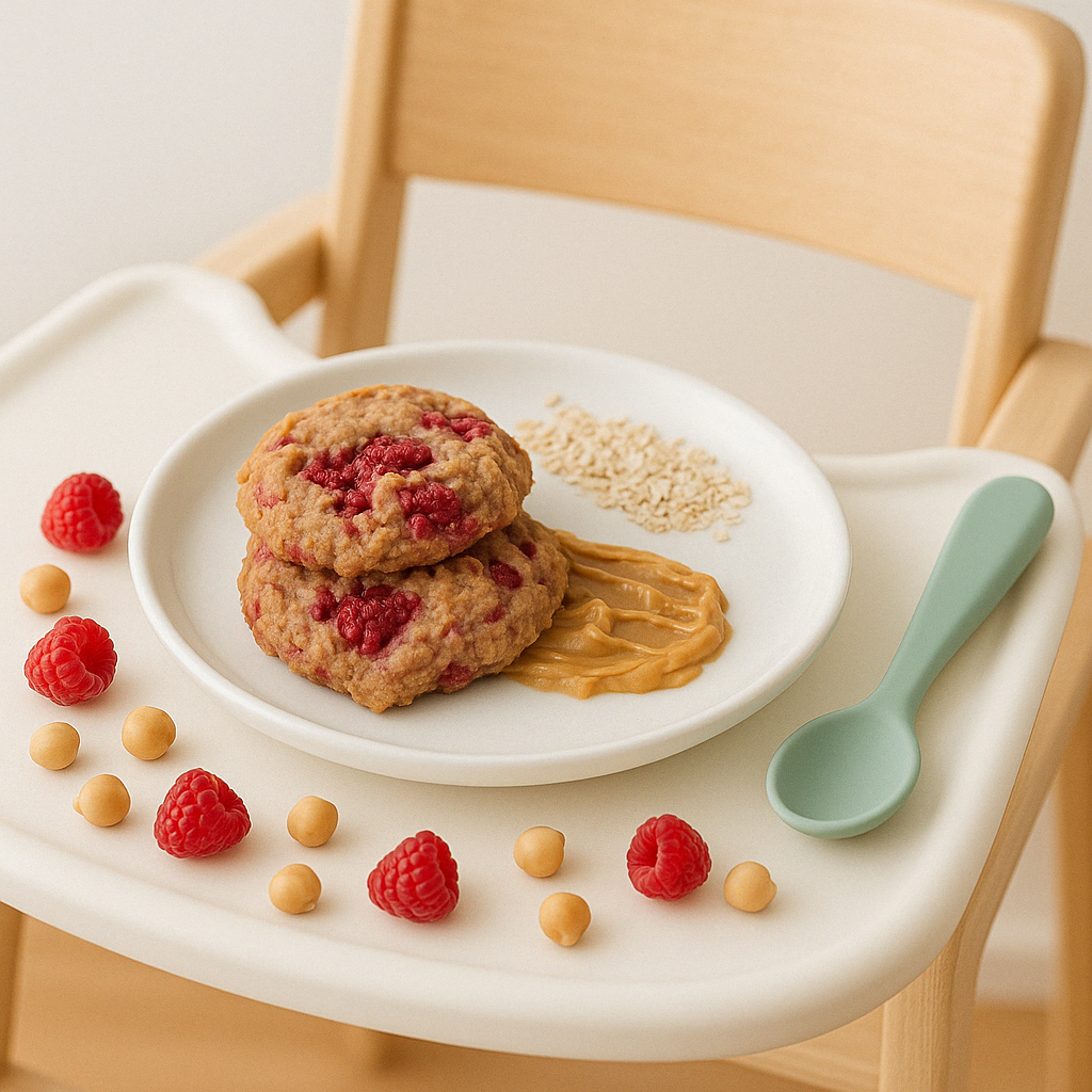 Chickpea, peanut and raspberry cookies (2 cookies)