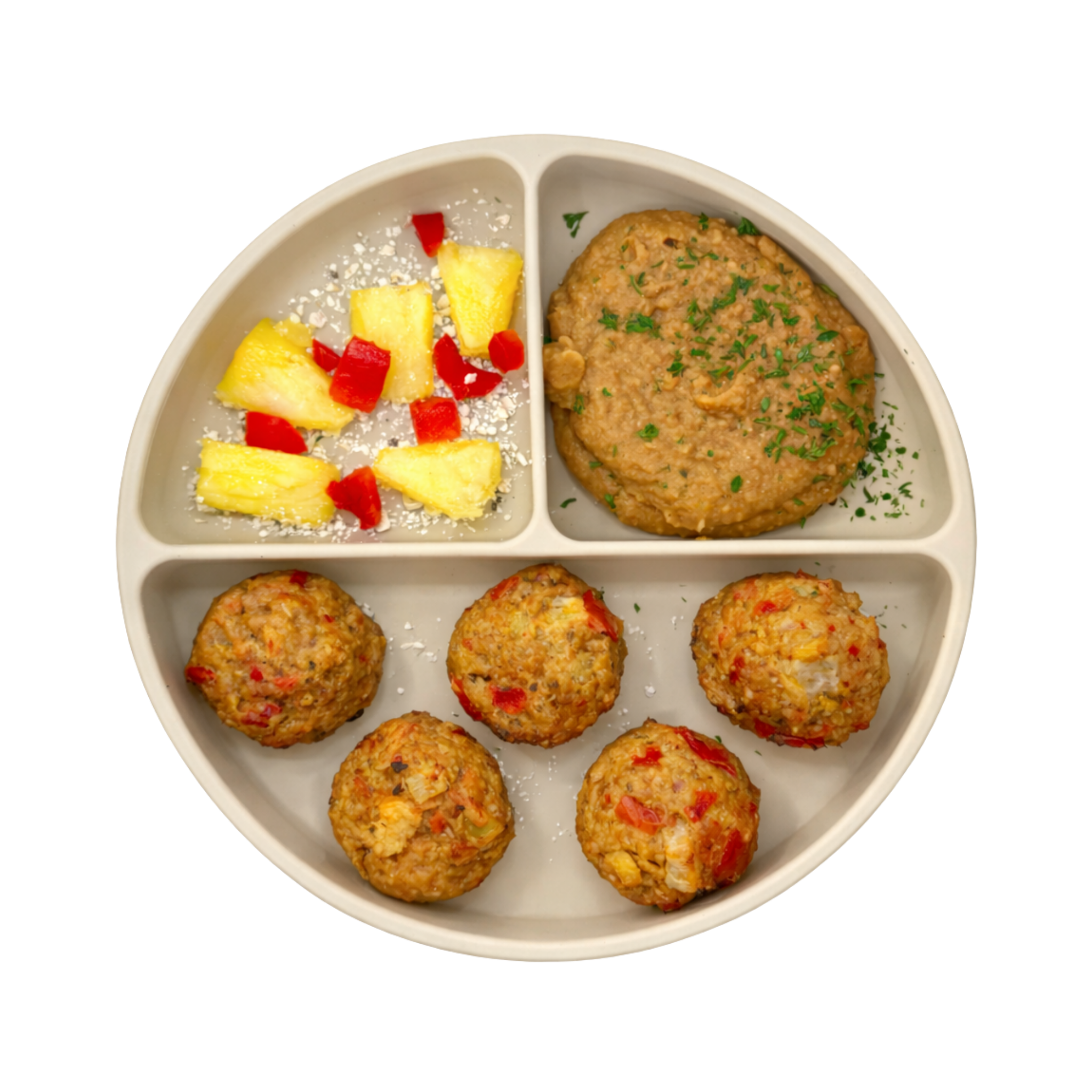 Boulettes de porc aux saveurs tropicales & purée de lentilles (200 g)