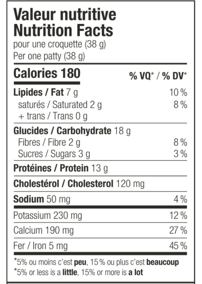 Valeurs nutritives / Nutrition facts