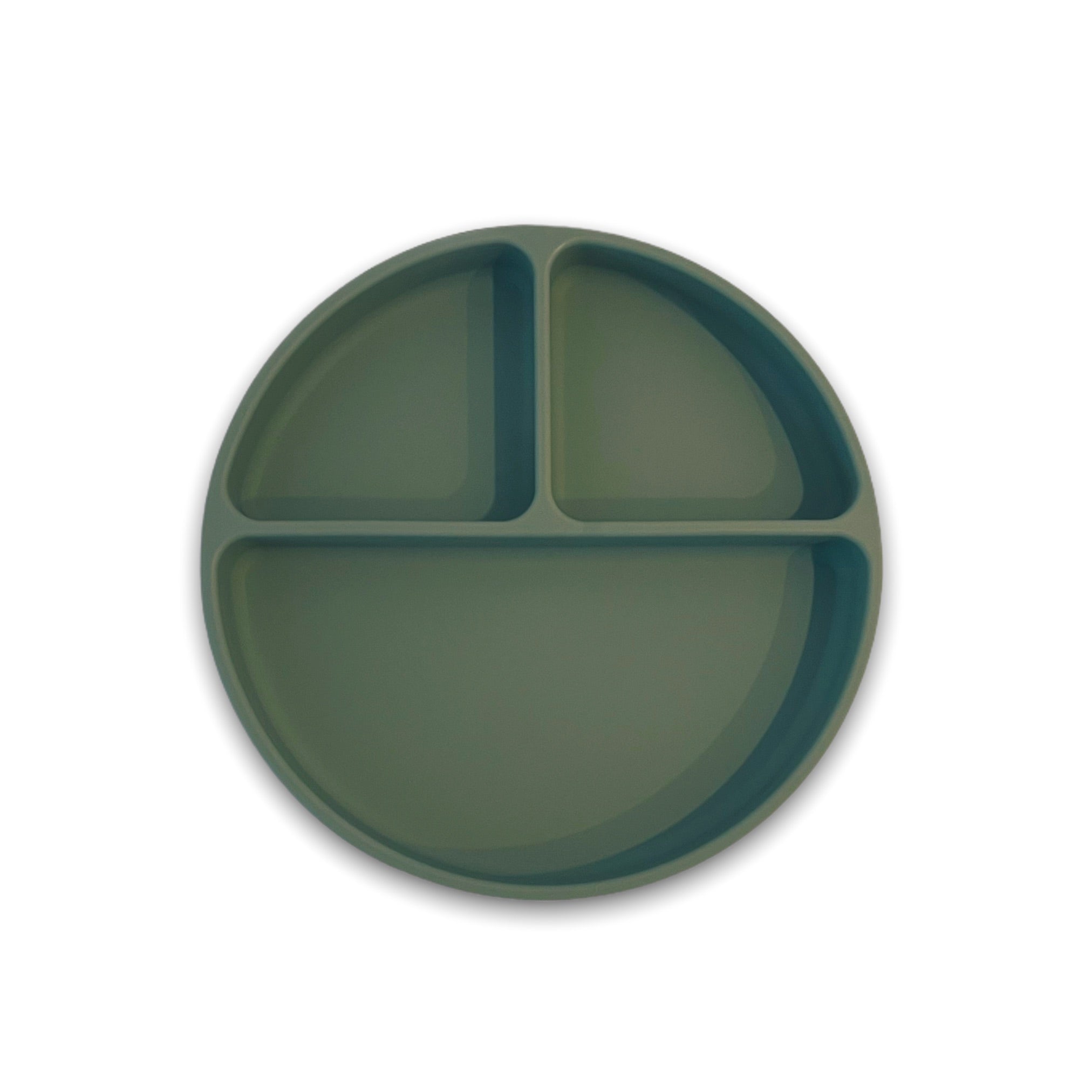 Silicone suction cup plate with compartments