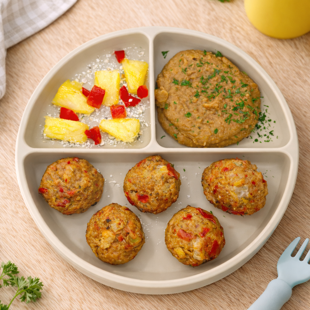 Boulettes de porc aux saveurs tropicales & purée de lentilles (200 g)