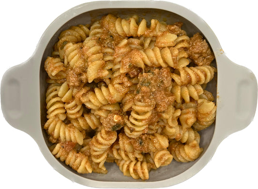Rotini with meat, spinach and cottage cheese sauce (340g)